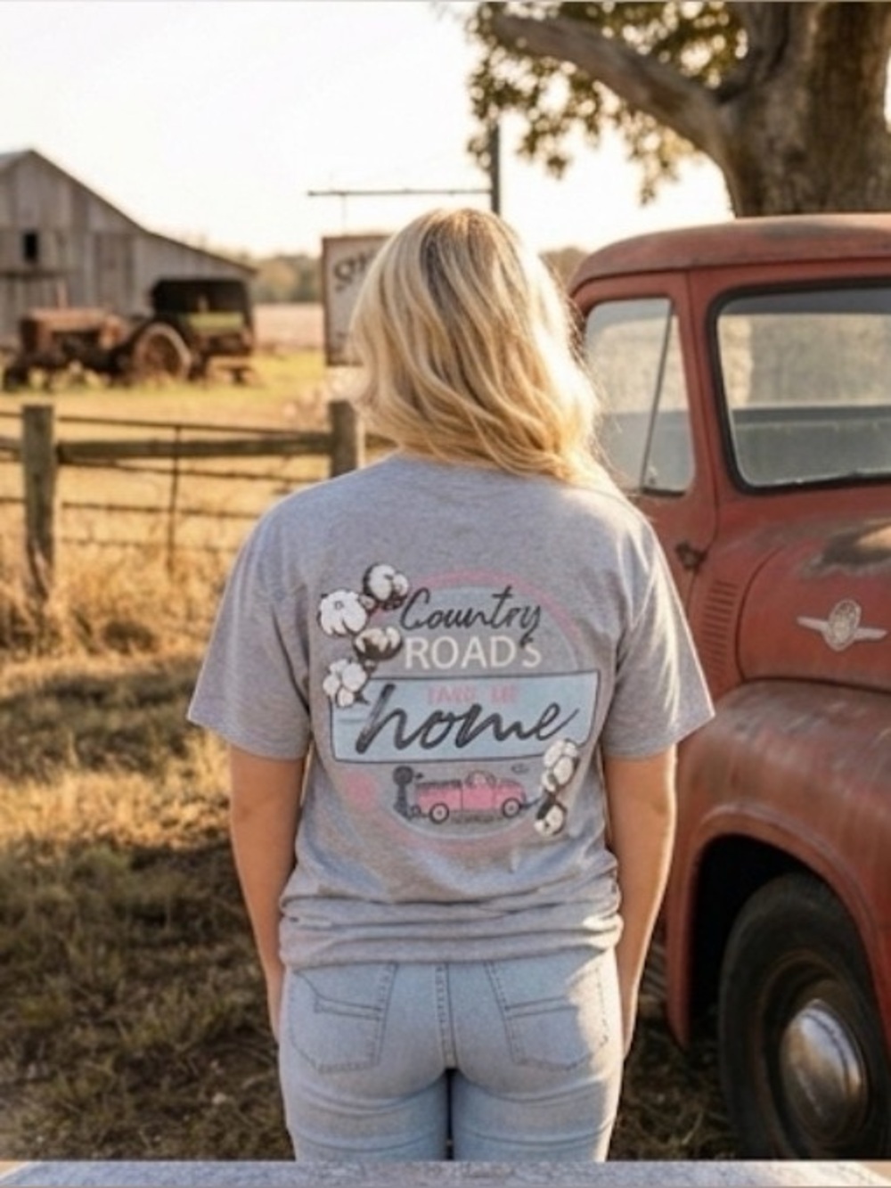 T-Shirt by Girlie Girl Country Roads Take Me Home in Size 3X